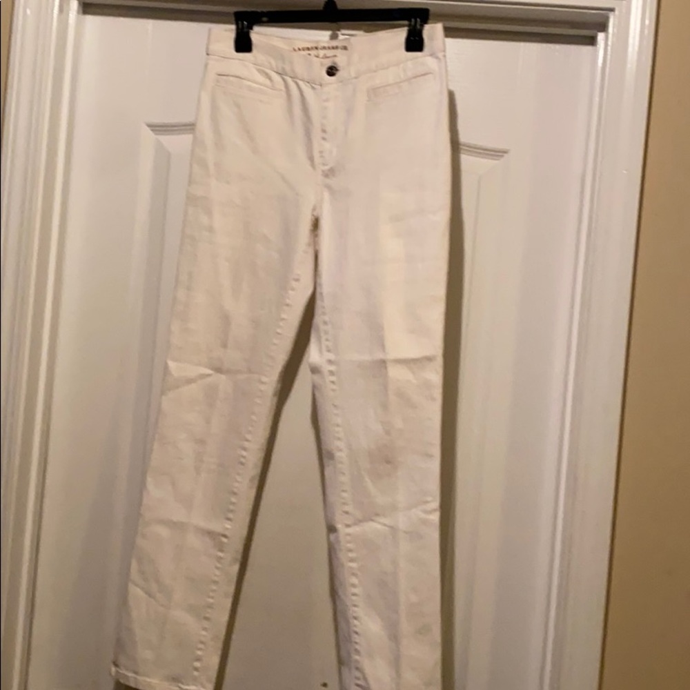 White Polo jeans.
